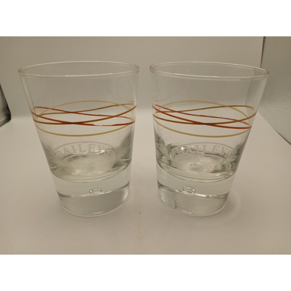 Pair of Baileys Irish Creme Cream Heavy Bubble Glasses